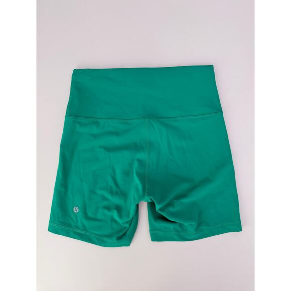 lululemon kelly green wunder train bikers - size 8, 6" inseam - Picture 2 of 6